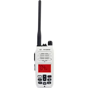 Rádio portátil marítimo VHF 2/5W 88CH Dual Watch - recarregável 1800mAh - IP67 - Branco