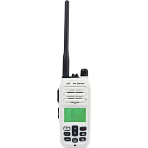 Rádio portátil marítimo VHF 2/5W 88CH Dual Watch - recarregável 1800mAh - IP67 - Branco