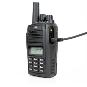 Walkie-talkie 128 canais 10Km PMR446 c/ rádio FM + base de carregamento - IP67