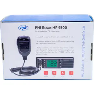 Estação de rádio CB ultra-compacto 1DIN c/ ecrã multicor 4W AM-FM 40CH 12-24Vdc (c/ ficha de isqueiro)