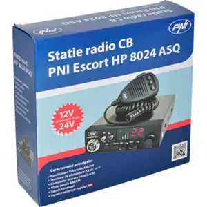 Estação de rádio CB [1 DIN] 4W AM-FM 40CH 12-24Vdc (c/ ficha de isqueiro)