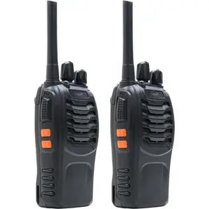 Kit de 2 Walkie-talkies 16 canais PMR446 10km c/ auscultadores + base de carregamento