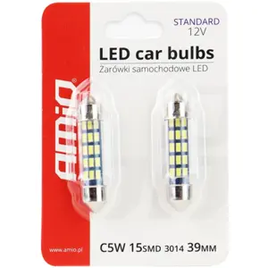 Lâmpada LED Festoon (C5W) 15xSMD3014 12V 0.6W - corpo de vidro - 39mm