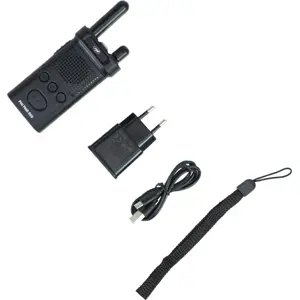 Walkie-talkie compacto 16 canais PMR446 VOX SOS - recarregável via USB-C