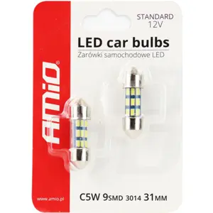 Lâmpada LED Festoon (C5W) 9xSMD3014 12V 0.4W - corpo de vidro - 31mm