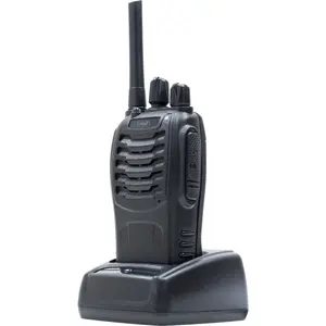 Kit de 2 Walkie-talkies 16 canais PMR446 10km c/ auscultadores + base de carregamento