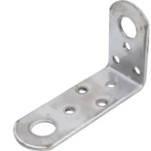 Suporte universal em L para montagem de antena CB em aço inox - 99x64mm