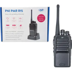 Walkie-talkie 16 canais PMR446 10km c/ base de carregamento