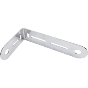 Suporte universal em L para montagem de antena CB em aço inox - 180x100mm