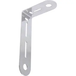 Suporte universal em L para montagem de antena CB em aço inox - 180x100mm