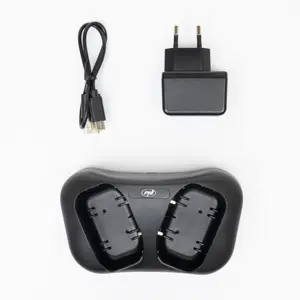 Kit de 2 Walkie-talkies 16 canais PMR446 10Km SOS/VOX c/ Lanterna + base de carregamento - IP67