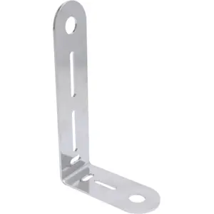 Suporte universal em L para montagem de antena CB em aço inox - 180x100mm