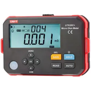 Microohmímetro - Medidor Digital de Microohms de alta-precisão (0.001mΩ a 300.0kΩ)