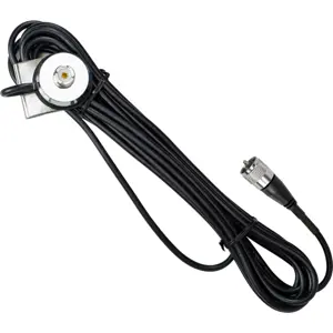 Suporte universal em U para montagem de antena CB na bagageira - cabo RG58 5m (PL)