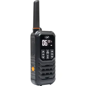 Kit de 2 Walkie-talkies 16 canais PMR446 10Km SOS/VOX c/ Lanterna + base de carregamento - IP67