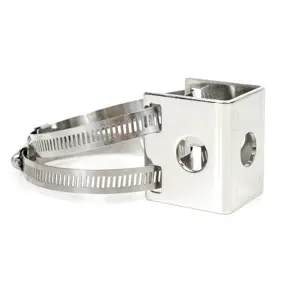 Soporte universal para montaje de antena CB en acero inoxidable p/ barras transversales