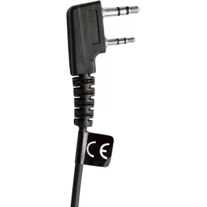 Auricular c/ suporte auditivo e microfone (duplo-Jack) para estações rádio PMR (Kenwood / PNI)