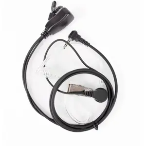 Auricular de tubo acústico c/ microfone (1x Jack 3.5mm) para estações rádio GSM