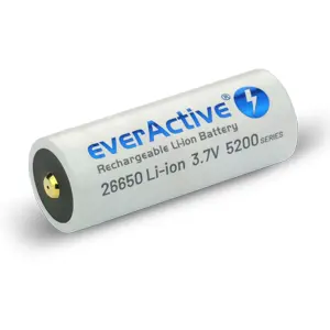 Bateria 26650 3.7V 5200mAh recarregável por Micro-USB c/ LED de estado - Li-ion