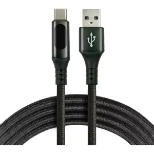 Cabo USB 2.0 -> USB-C com display LCD, 480Mbs e carregamento rápido - 1 m
