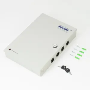 Fonte de alimentação CCTV em caixa metálica - 12V 30A 360W - 18 saídas