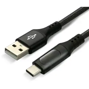 Cabo USB 2.0 -> USB-C com display LCD, 480Mbs e carregamento rápido - 1 m