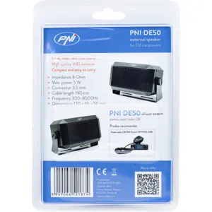 Coluna Mono externa p/ estações rádio CB - 5W 8Ohm (Jack 3,5 mm)