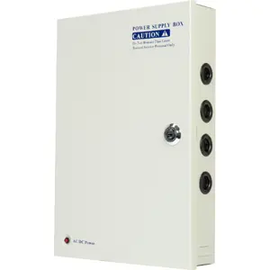Fonte de alimentação CCTV em caixa metálica - 12V 30A 360W - 18 saídas