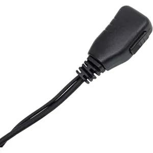 Auricular de tubo acústico c/ microfone (duplo-jack) para estações rádio PMR (Kenwood / PNI)