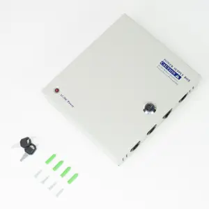Fonte de alimentação CCTV em caixa metálica - 12V 15A 180W - 9 saídas