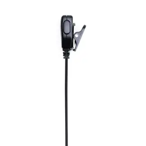 Auricular de tubo acústico c/ microfone (duplo-jack) para estações rádio PMR (Kenwood / PNI)