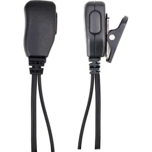 Auricular de tubo acústico c/ microfone (duplo-Jack) para estações rádio PMR (Motorola)