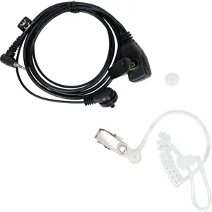 Auricular de tubo acústico c/ microfone (Jack 2.5mm) para estações rádio PMR (Motorola)