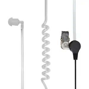 Auricular de tubo acústico c/ microfone (duplo-jack) para estações rádio PMR (Kenwood / PNI)