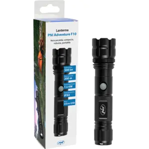 Lanterna LED Cree XP-G3 em alumínio 6W 500lm - recarregável 2200mAh - IPX4