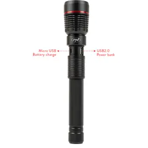 Lanterna LED Cree HP50.2 c/ foco e BOOST - 20W 1500lm c/ powerbank 4400mAh
