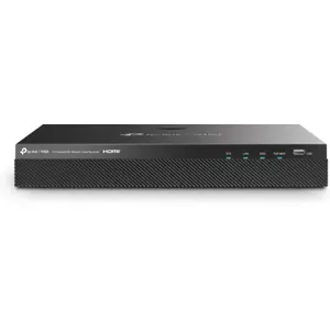 Gravador de Vídeo NVR c/ PoE p/ câmaras IP 16MPx e Alarmes - 16 canais