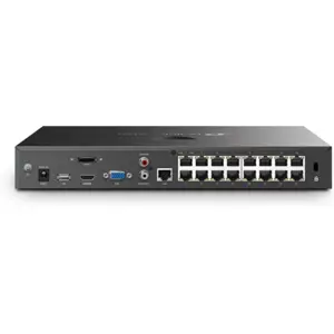 Gravador de Vídeo NVR c/ PoE p/ câmaras IP 16MPx e Alarmes - 16 canais