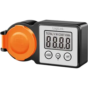 Medidor de consumo de energia com display LCD 230VAC 16A - IP44