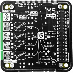 Módulo de 4 relés I2C 24V DC 1A