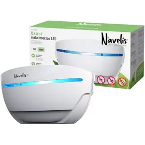 Mata insetos c/ luz UV 7W de folha adesiva (80m²) - Branco