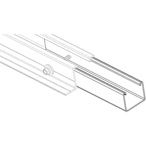 Kit de 2 uniões para perfil de alumínio PSA-A + parafusos - 200mm