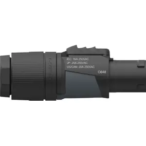 Ficha powerCON TRUE1 fêmea 3 contactos (2+T) 16A 250V [cabo 6-12mm]