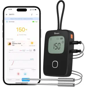 Termómetro Inteligente para Churrasco com Conectividade Bluetooth + 2 sondas