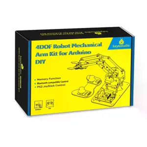 Kit Completo de Braço Robótico 4DOF compatível c/ Arduino