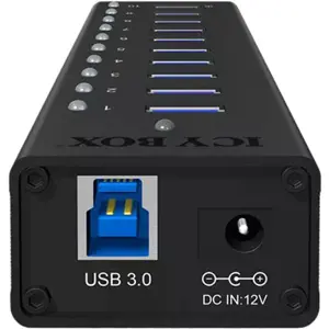 HUB USB 3.2 con 17 puertos (16x USB-A; 1x USB-A 7,5 W) c/ cable USB y adaptador 12V