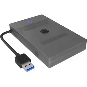 Caixa para disco rígido HDD/SSD SATA 2,5'' com adaptador USB-A 3.2