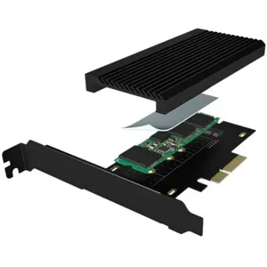Placa adaptadora PCIe 4.0 para SSD M.2 NVMe com dissipador de calor