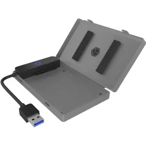 Caixa para disco rígido HDD/SSD SATA 2,5'' com adaptador USB-A 3.2