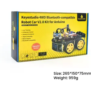 Kit de Robot 4WD com Bluetooth, IR, Display LED 8×16 e Sensores